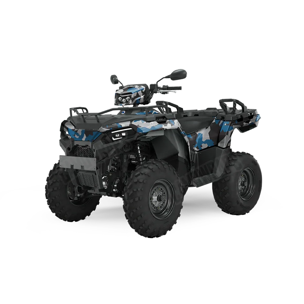 Erratic Blue Tiger ATV Wraps