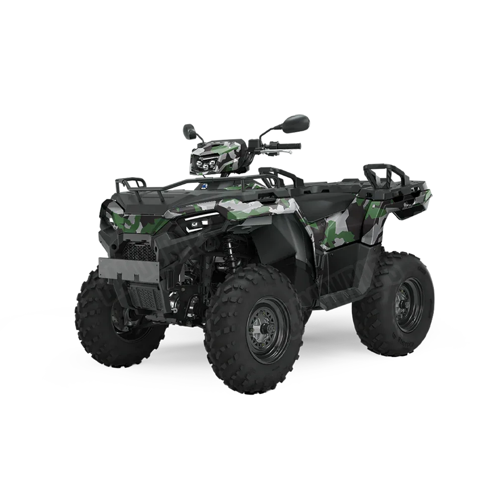 Erratic Green Tiger ATV Wraps
