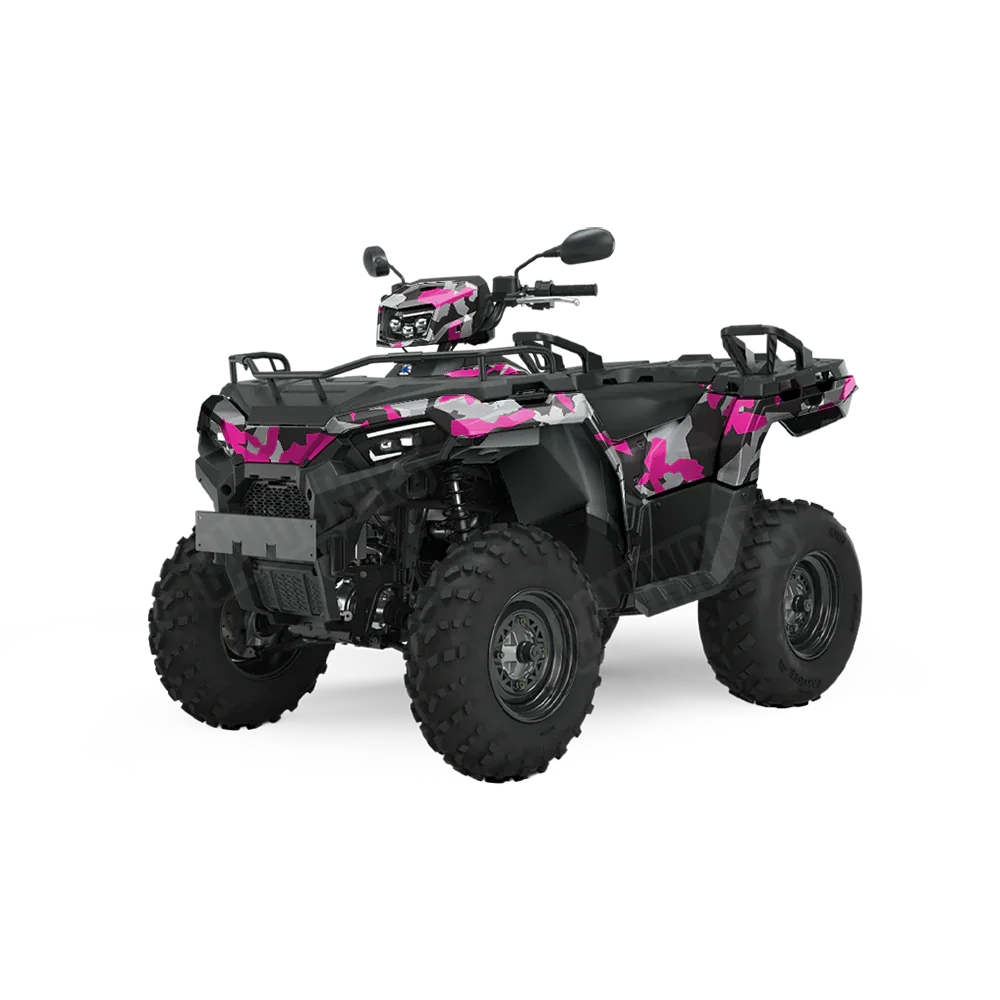 Erratic Magenta Tiger ATV Wraps