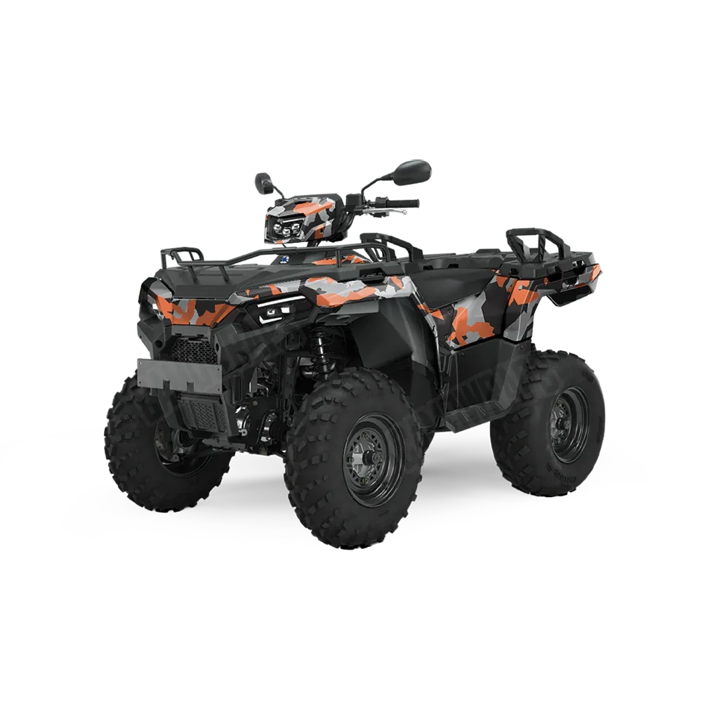 Erratic Orange Tiger ATV Wraps