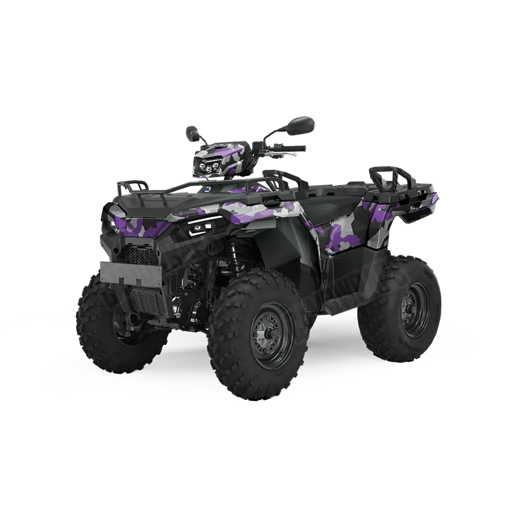 Erratic Purple Tiger ATV Wraps