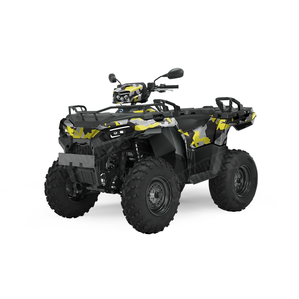 Erratic Yellow Tiger ATV Wraps