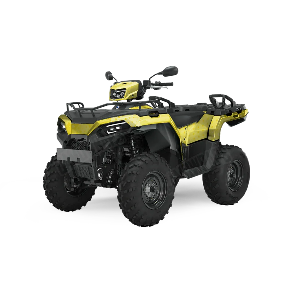 Halftone Splatter Elite Yellow ATV Wraps