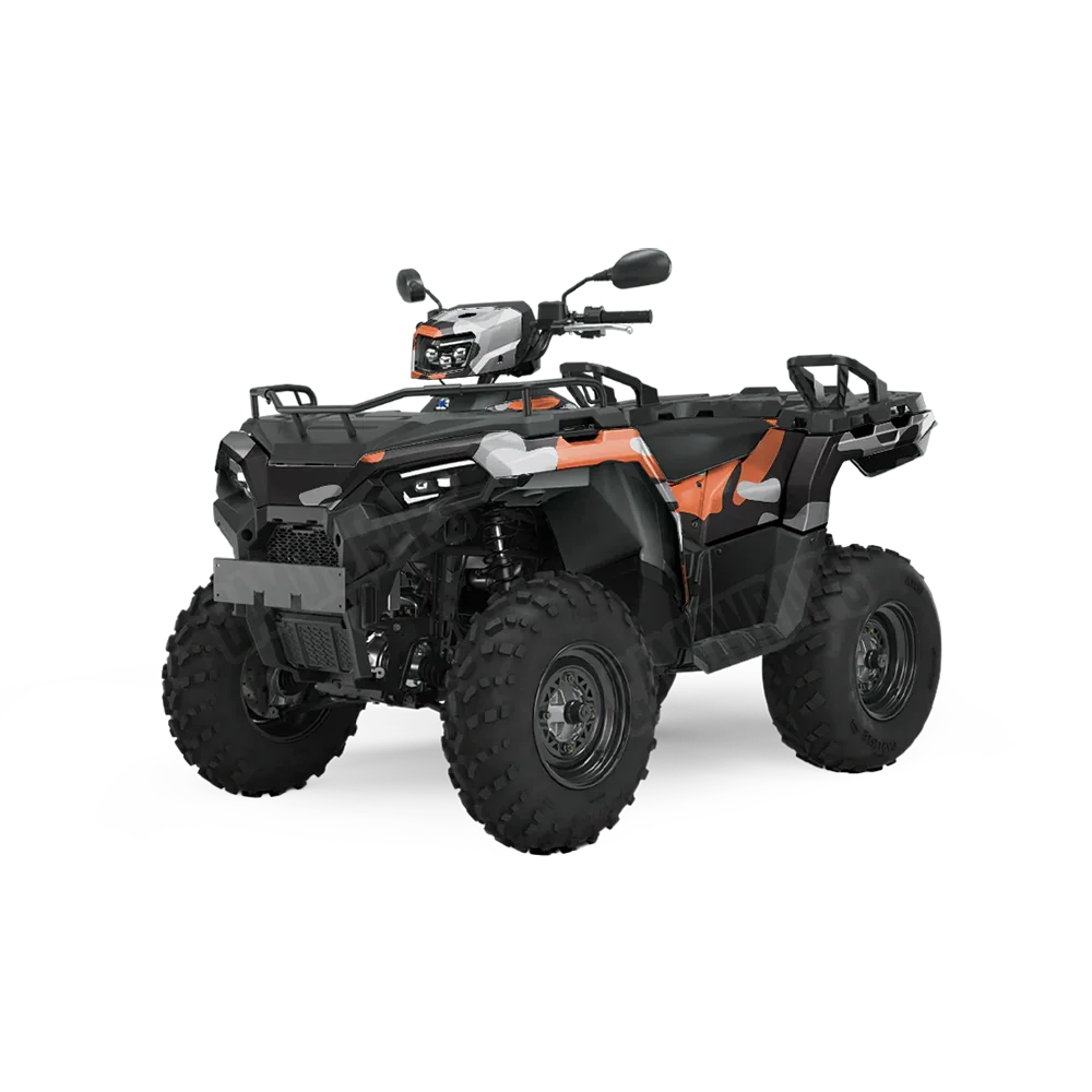 Classic Orange Tiger ATV Wraps