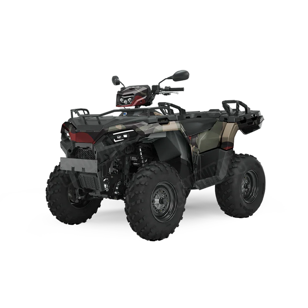Ragged Militant Red ATV Wraps