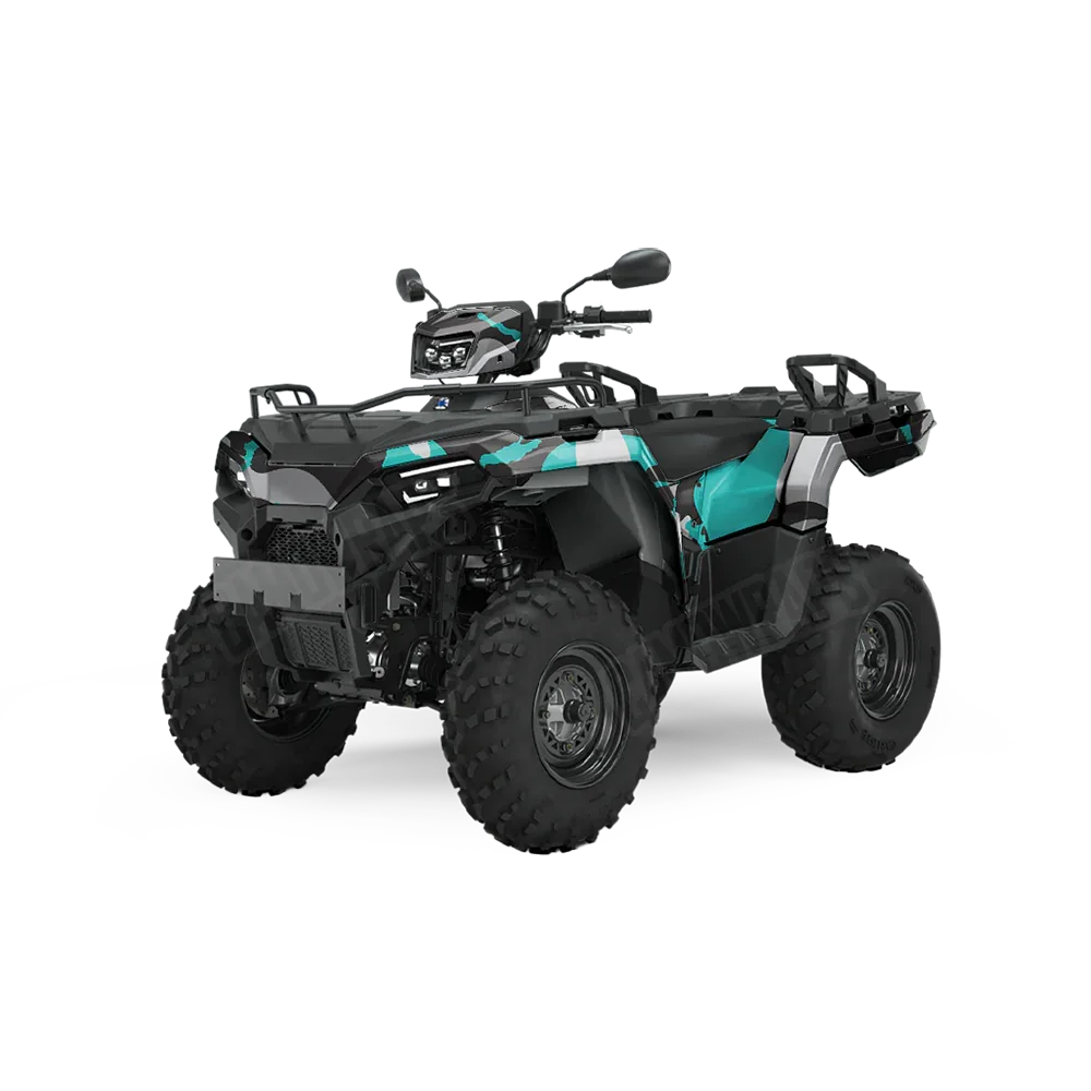 Ragged Tiffany Blue Tiger ATV Wraps