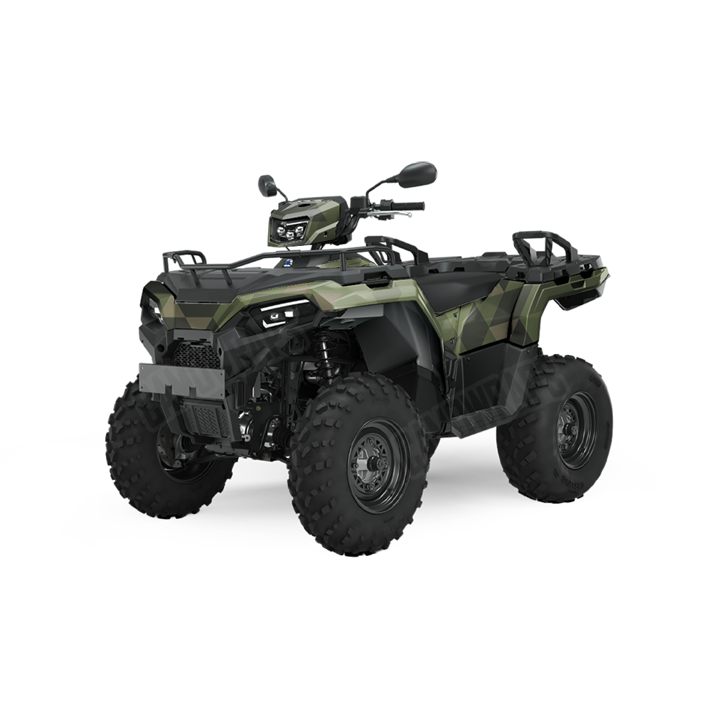 Triangle Army Green ATV Wraps