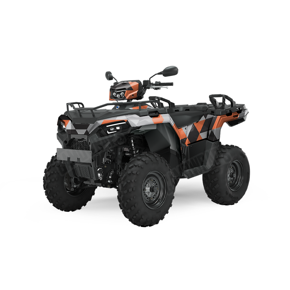 Triangle Orange Tiger ATV Wraps