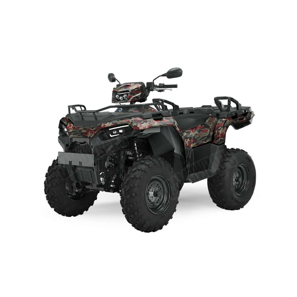Classic Militant Red ATV Wraps