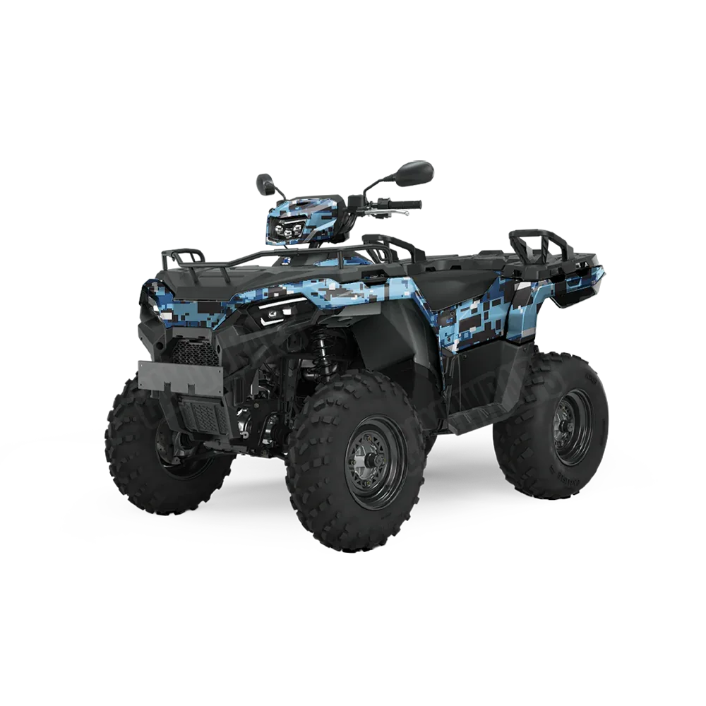 Digital Baby Blue ATV Wraps