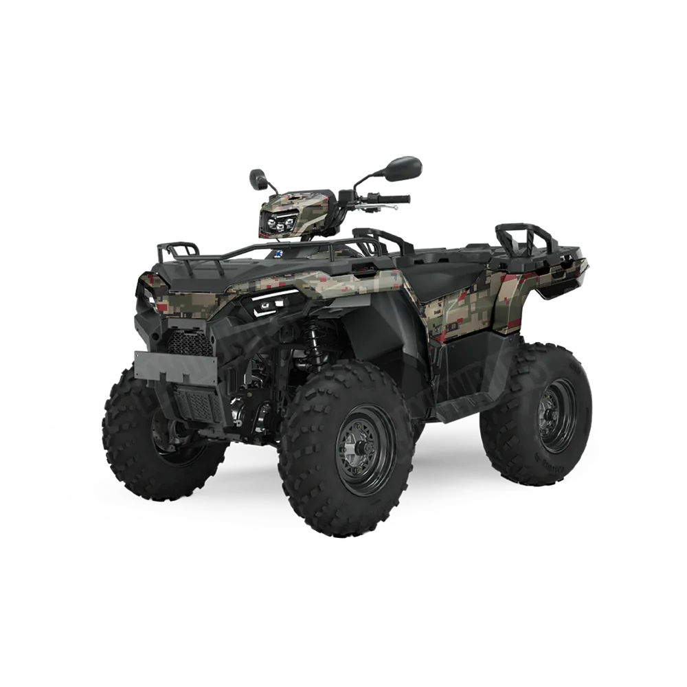 Digital Militant Red ATV Wraps