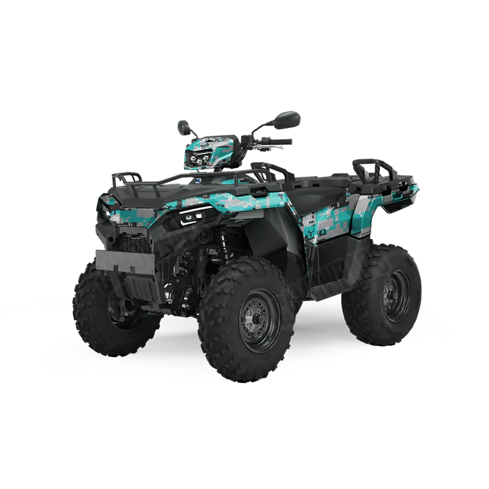 Digital Tiffany Blue Tiger ATV Wraps