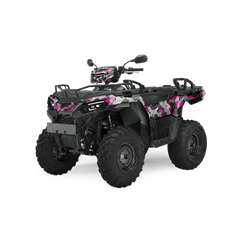 Ragged Magenta Tiger ATV Wraps
