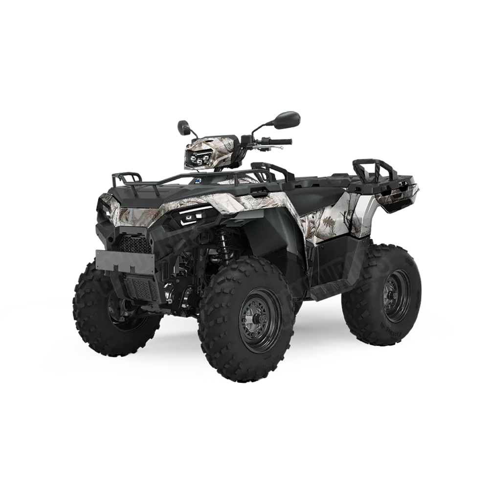 Nature Lifeless Snow Woods Buck Skull ATV Wraps