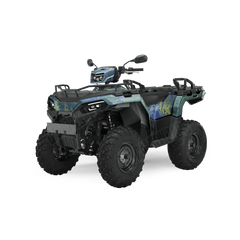 Realtree WAV3 Blue Yellow ATV Wraps