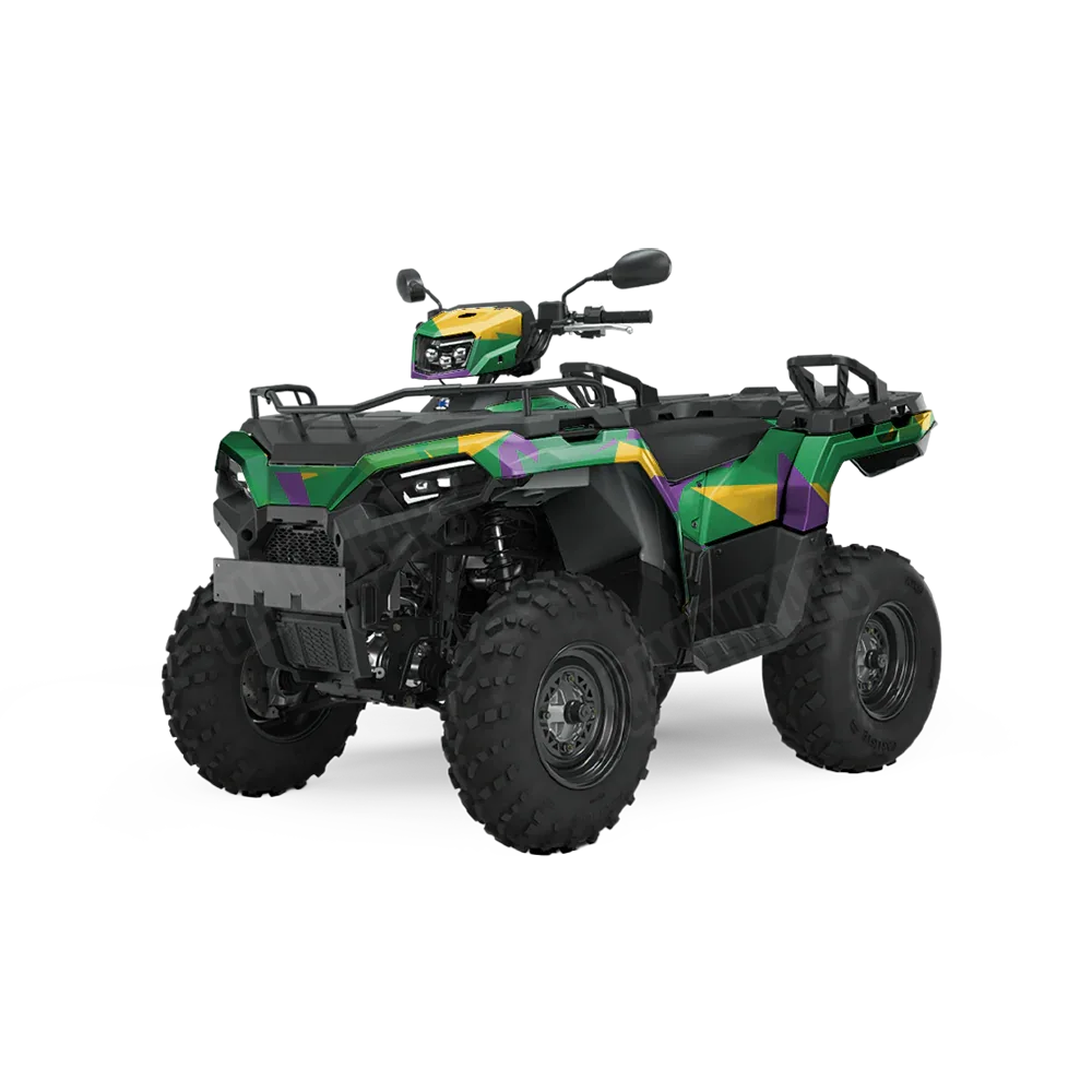 Shattered Mardi Gras ATV Wraps