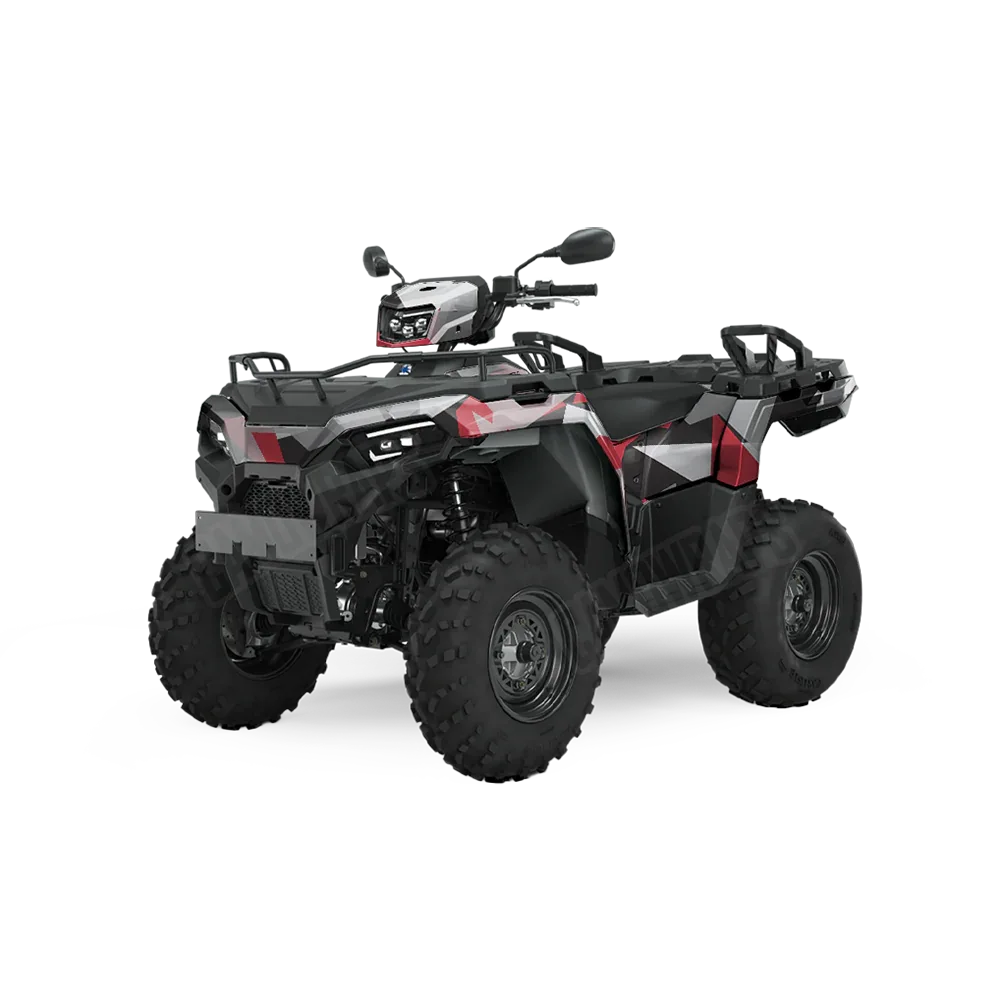 Shattered Red Tiger ATV Wraps