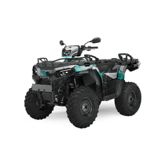 Shattered Tiffany Blue Tiger ATV Wraps