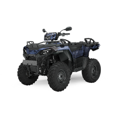 Tire Splatter Blue Midnight ATV Wraps