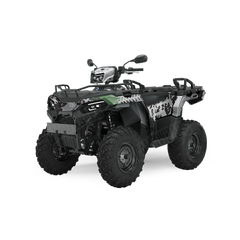 Tire Splatter Green Tiger ATV Wraps