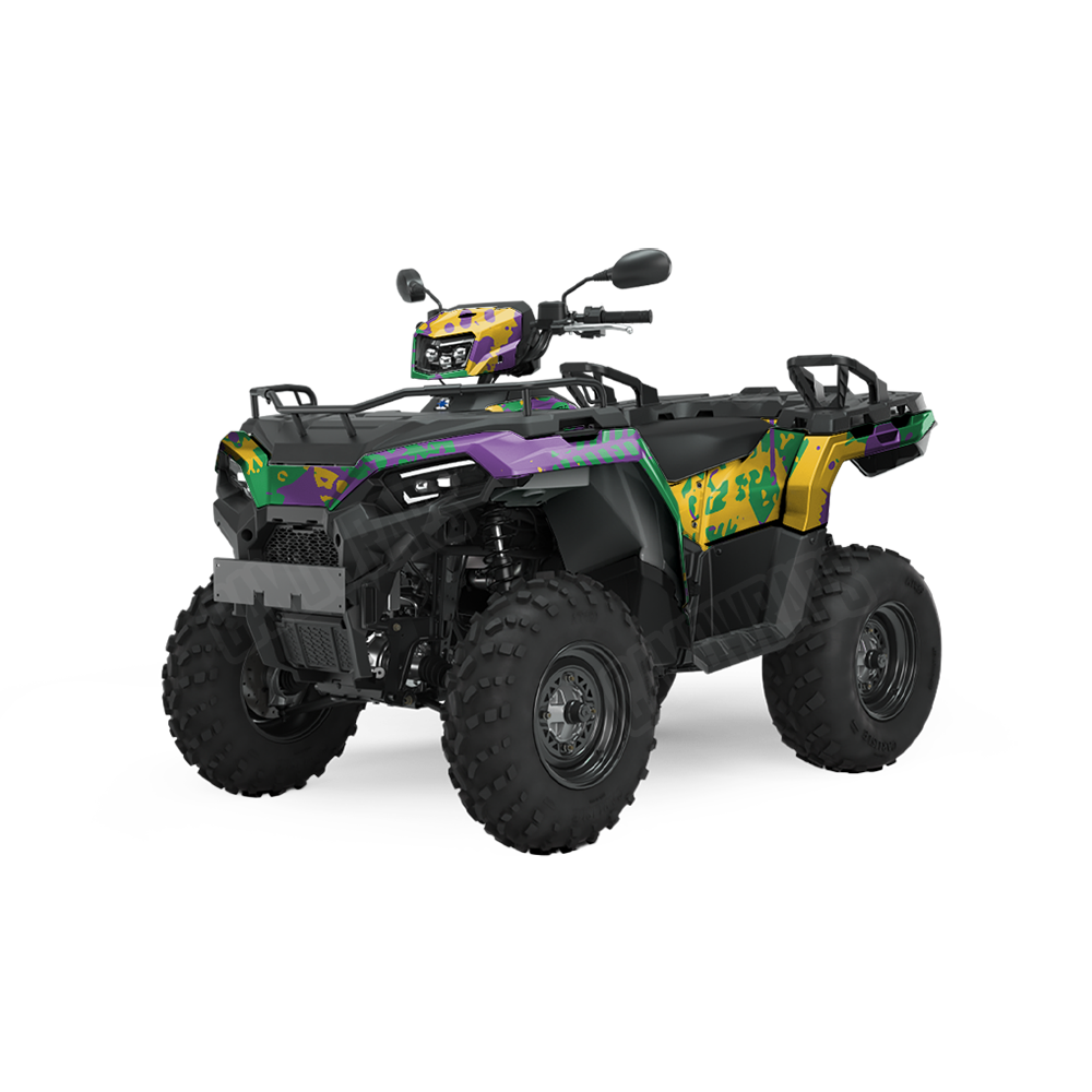 Tire Splatter Mardi Gras ATV Wraps