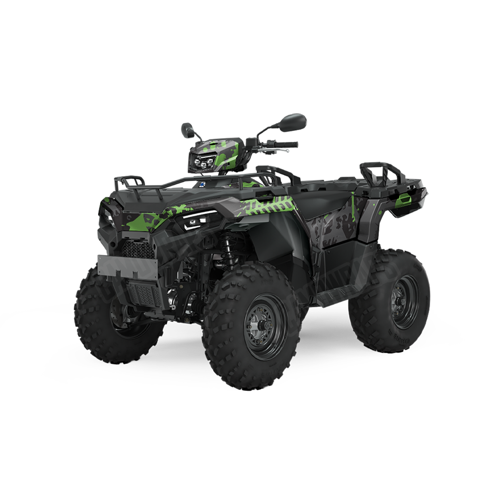 Tire Splatter Metro Green ATV Wraps