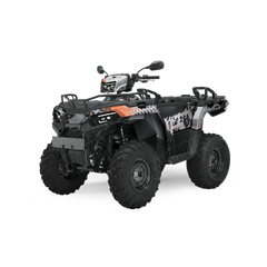 Tire Splatter Orange Tiger ATV Wraps