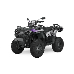 Tire Splatter Purple Tiger ATV Wraps