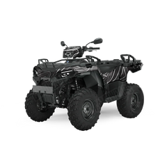 Topographic Black ATV Wraps