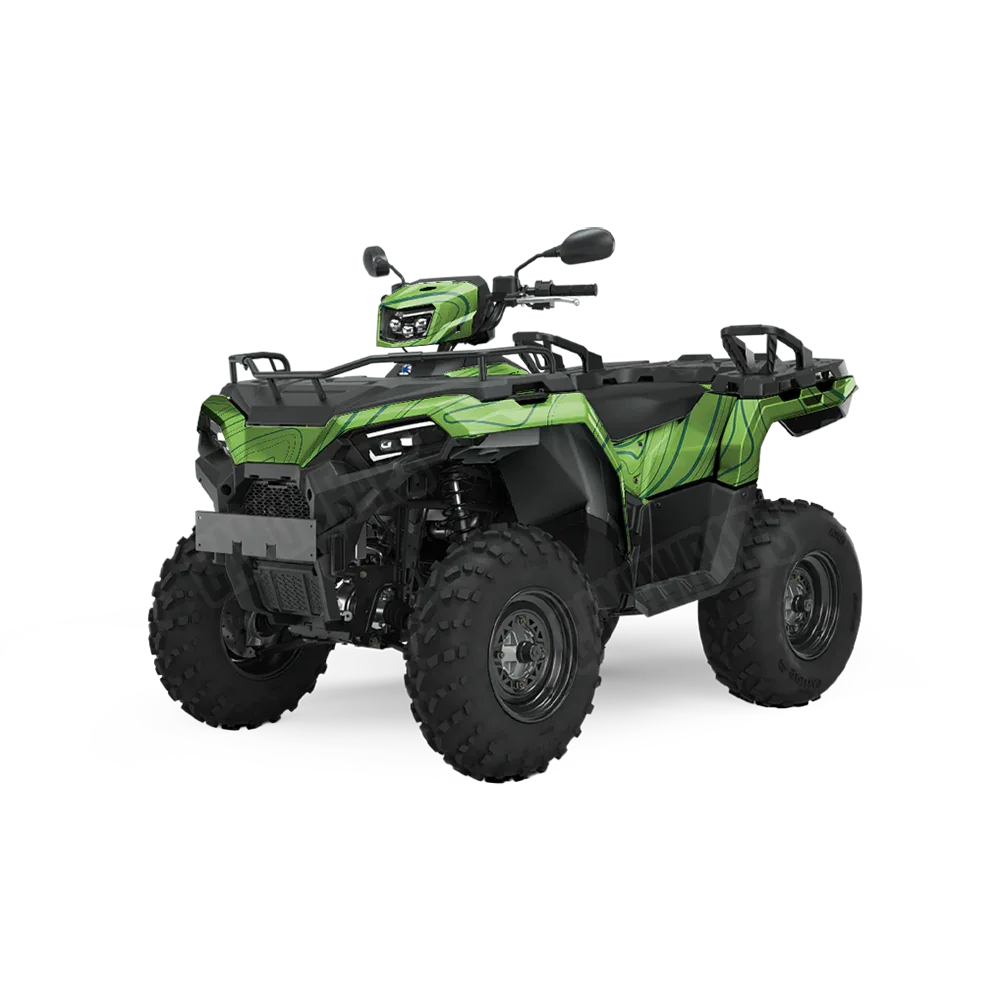 Topographic Green ATV Wraps