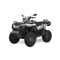 Topographic White ATV Wraps