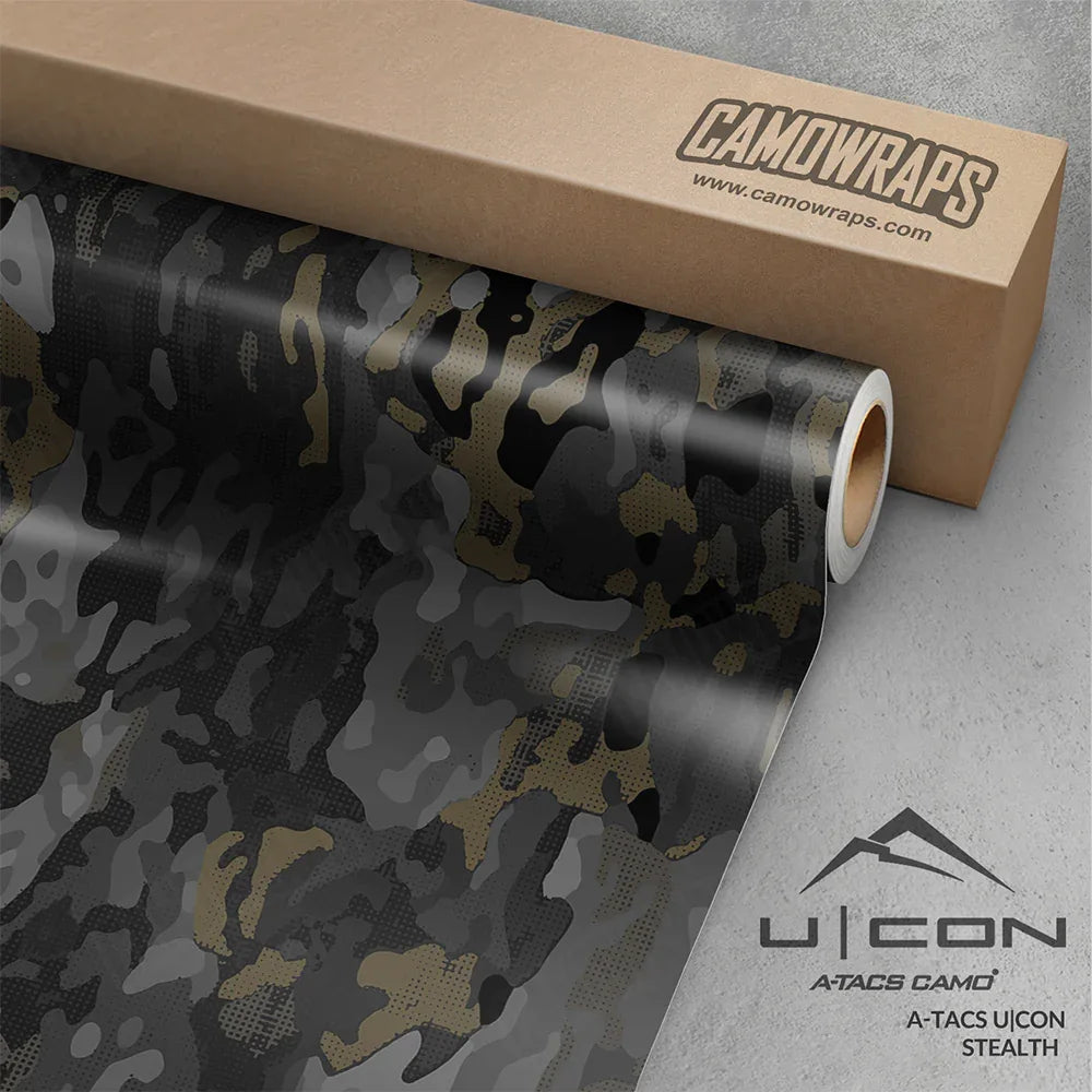 A-TACS U|CON Stealth Vinyl Wrap | Blowout Stock | Avery Dennison Media | Matte Finish | 5ft x 55ft | 176233