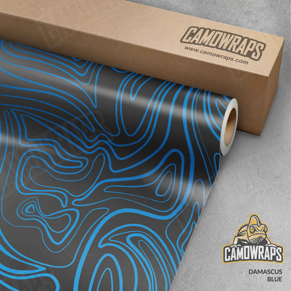 Damascus Blue Camo Vinyl Wrap