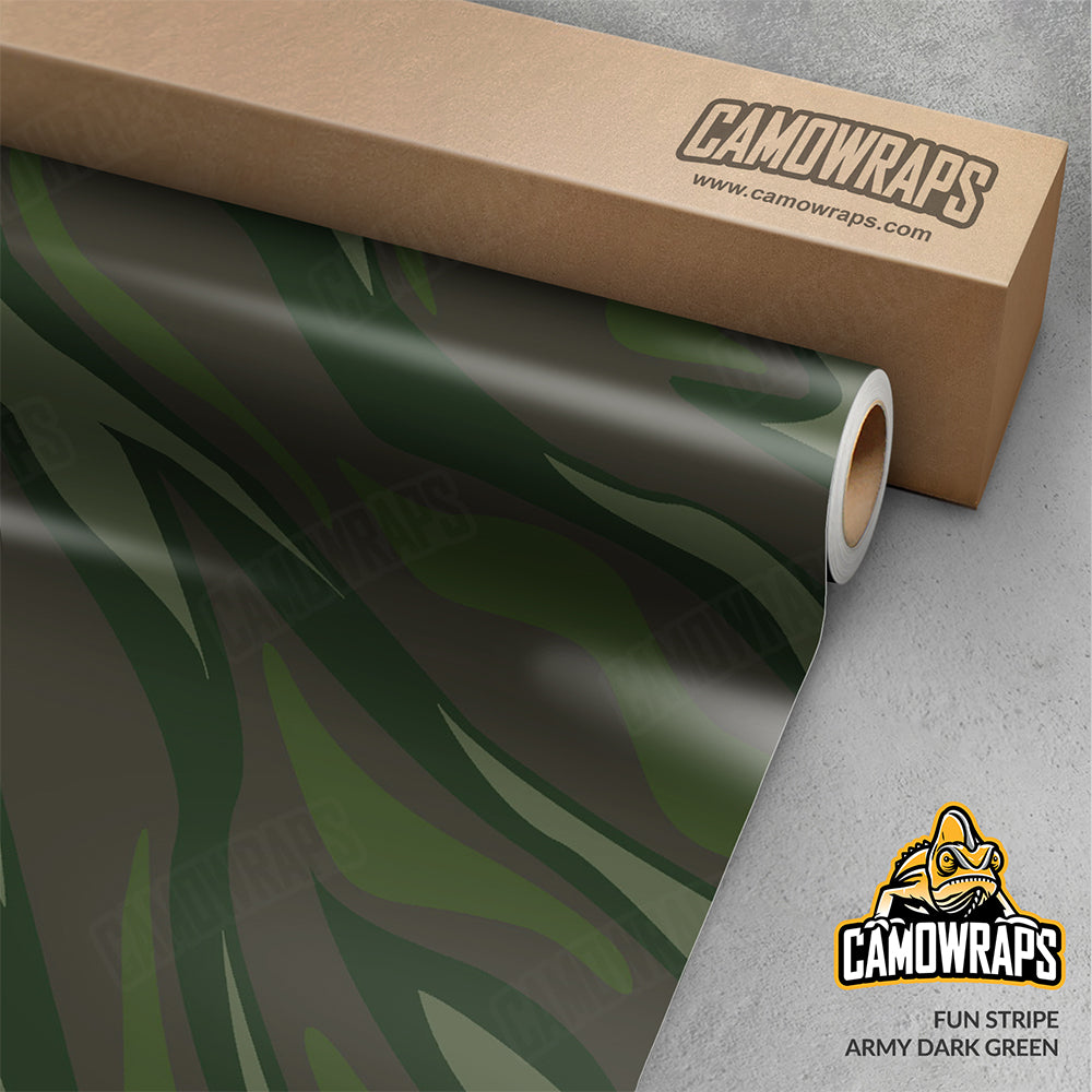 Fun Stripe Army Dark Green Gun Skin Vinyl Wrap