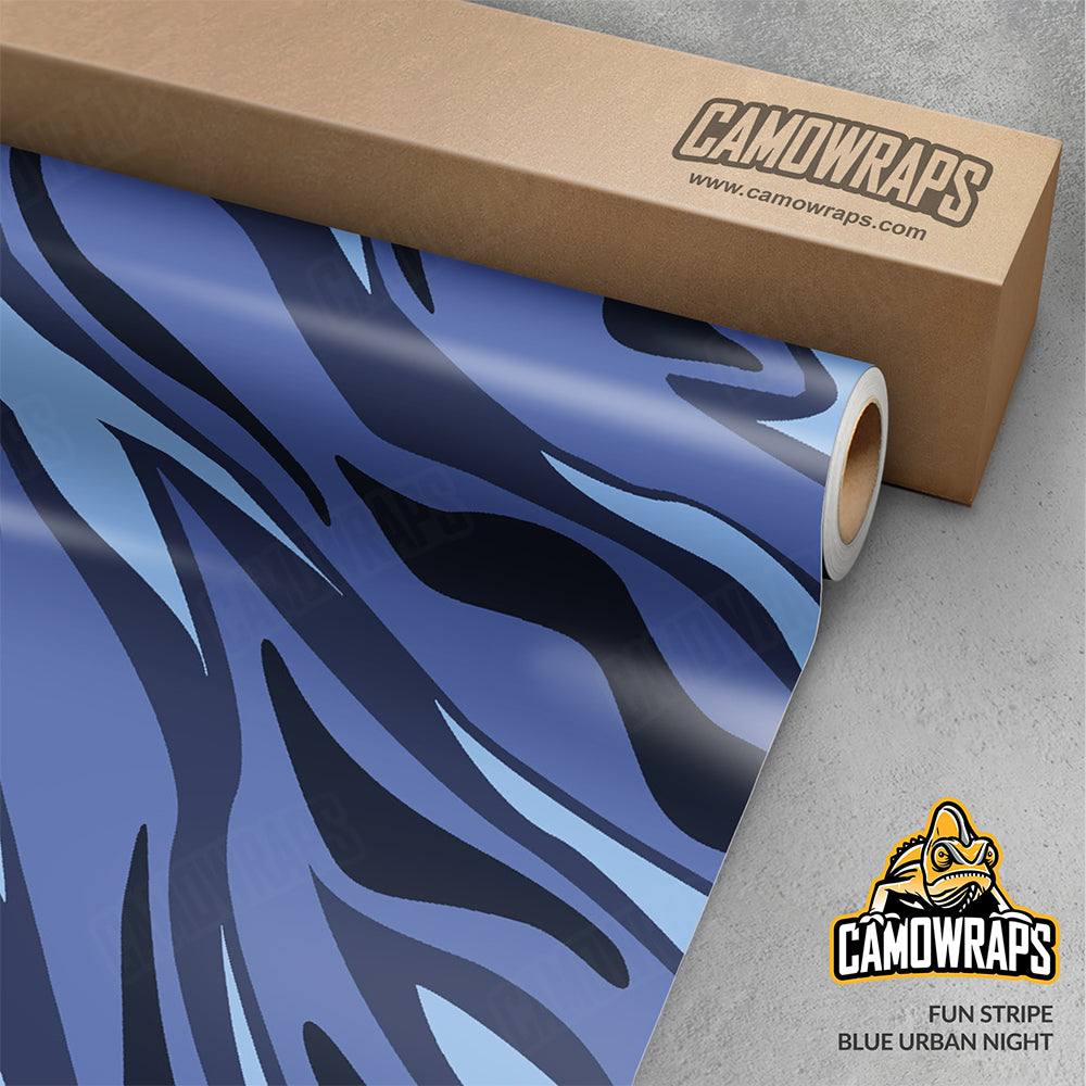 Fun Stripe Blue Urban Night Gun Skin Vinyl Wrap
