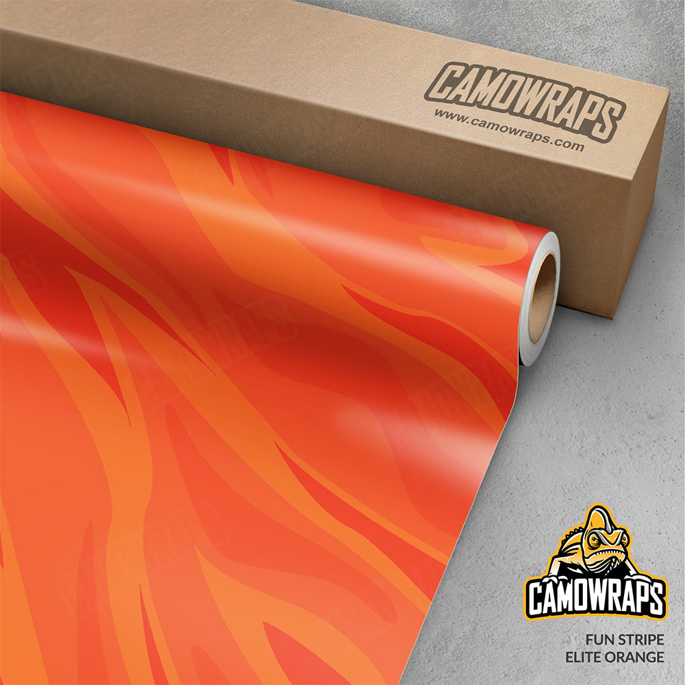Fun Stripe Elite Orange Gun Skin Vinyl Wrap