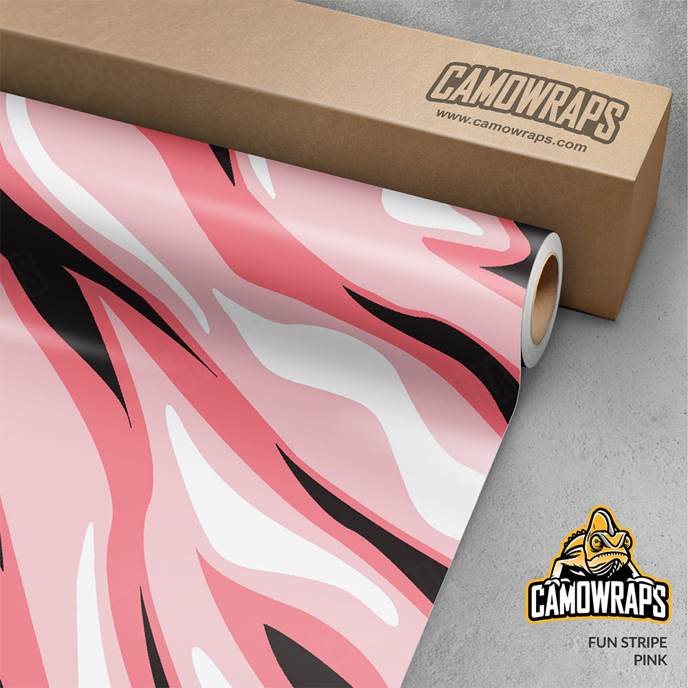 Fun Stripe Pink Gun Skin Vinyl Wrap