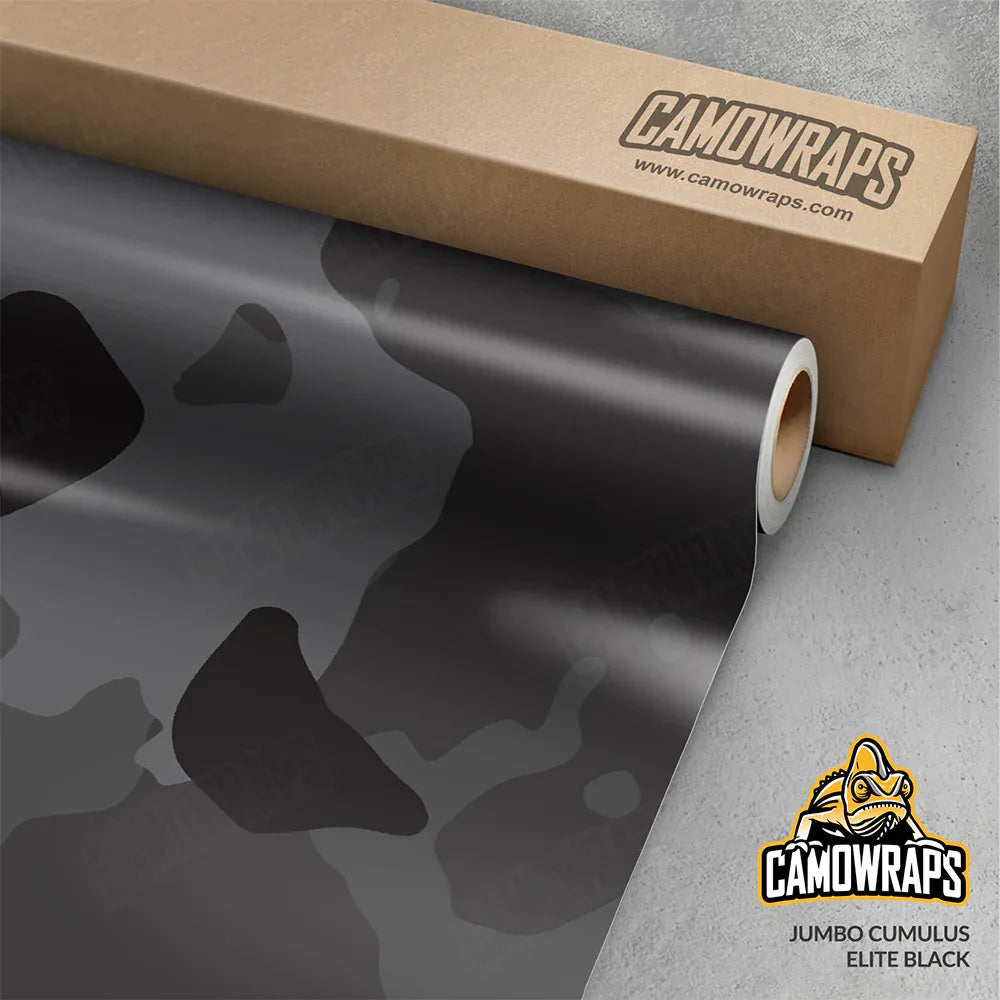 Jumbo Cumulus Elite Black Vinyl Wrap | Blowout Stock | 3M Media | Satin Finish | 5ft x 4ft | 361219