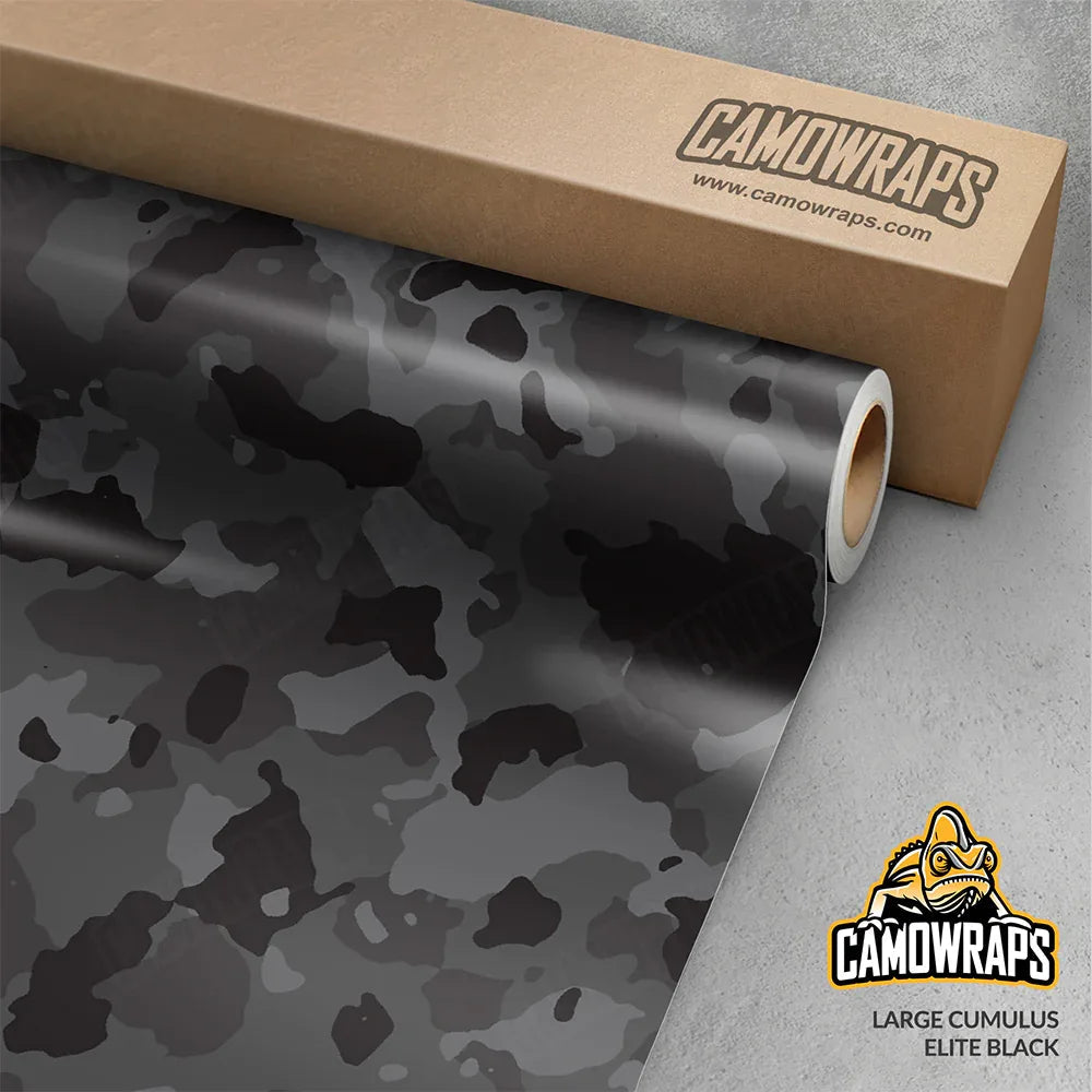 Large Elite Black Cumulus Vinyl Wrap | Blowout Stock | 3M Media | Satin Finish | 5ft x 31ft | 878987