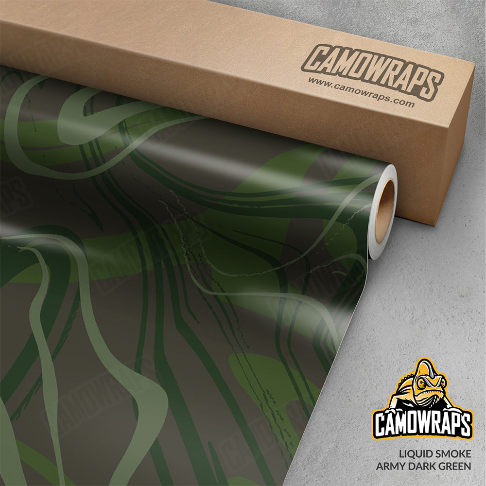 Liquid Smoke Army Dark Green Gun Skin Vinyl Wrap
