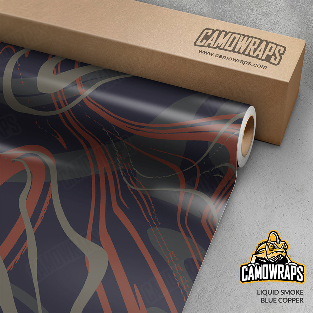 Liquid Smoke Blue Copper Gun Skin Vinyl Wrap