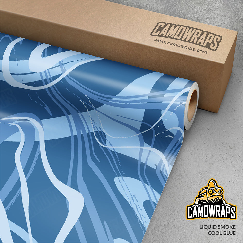 Liquid Smoke Cool Blue Gun Skin Vinyl Wrap