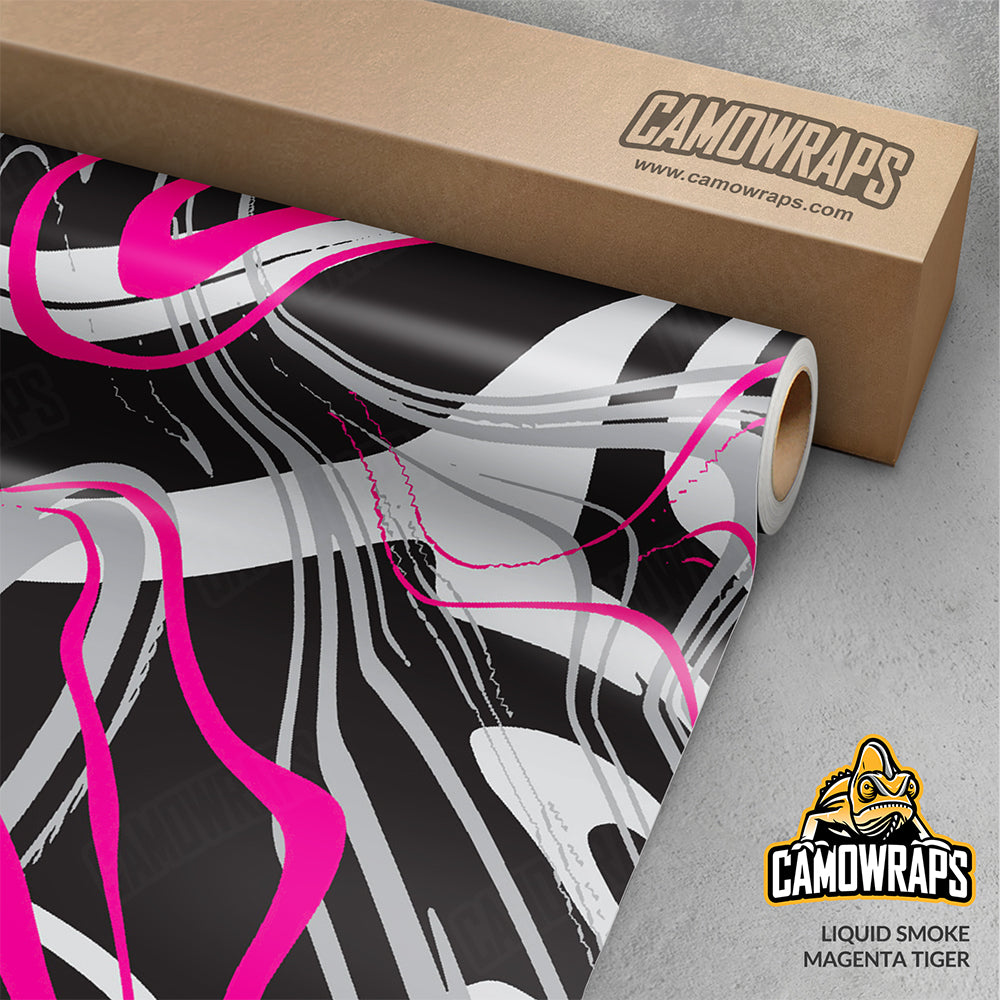 Liquid Smoke Magenta Tiger Gun Skin Vinyl Wrap