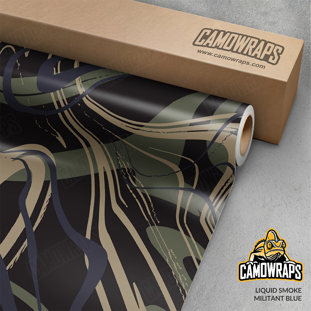 Liquid Smoke Militant Blue Gun Skin Vinyl Wrap