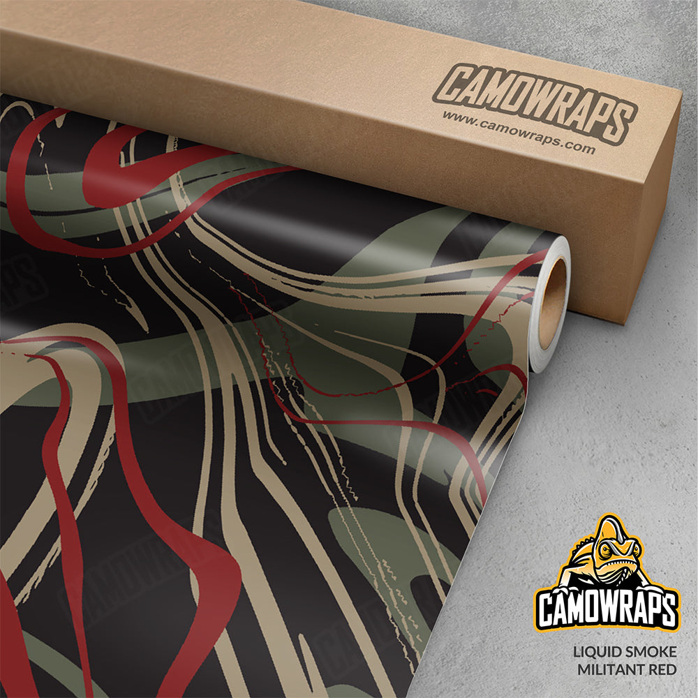 Liquid Smoke Militant Red Gun Skin Vinyl Wrap
