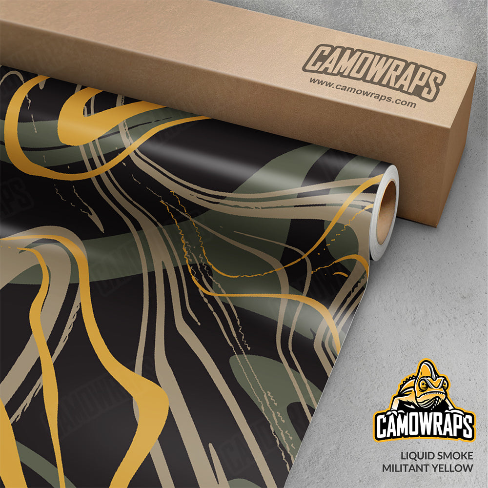 Liquid Smoke Militant Yellow Gun Skin Vinyl Wrap