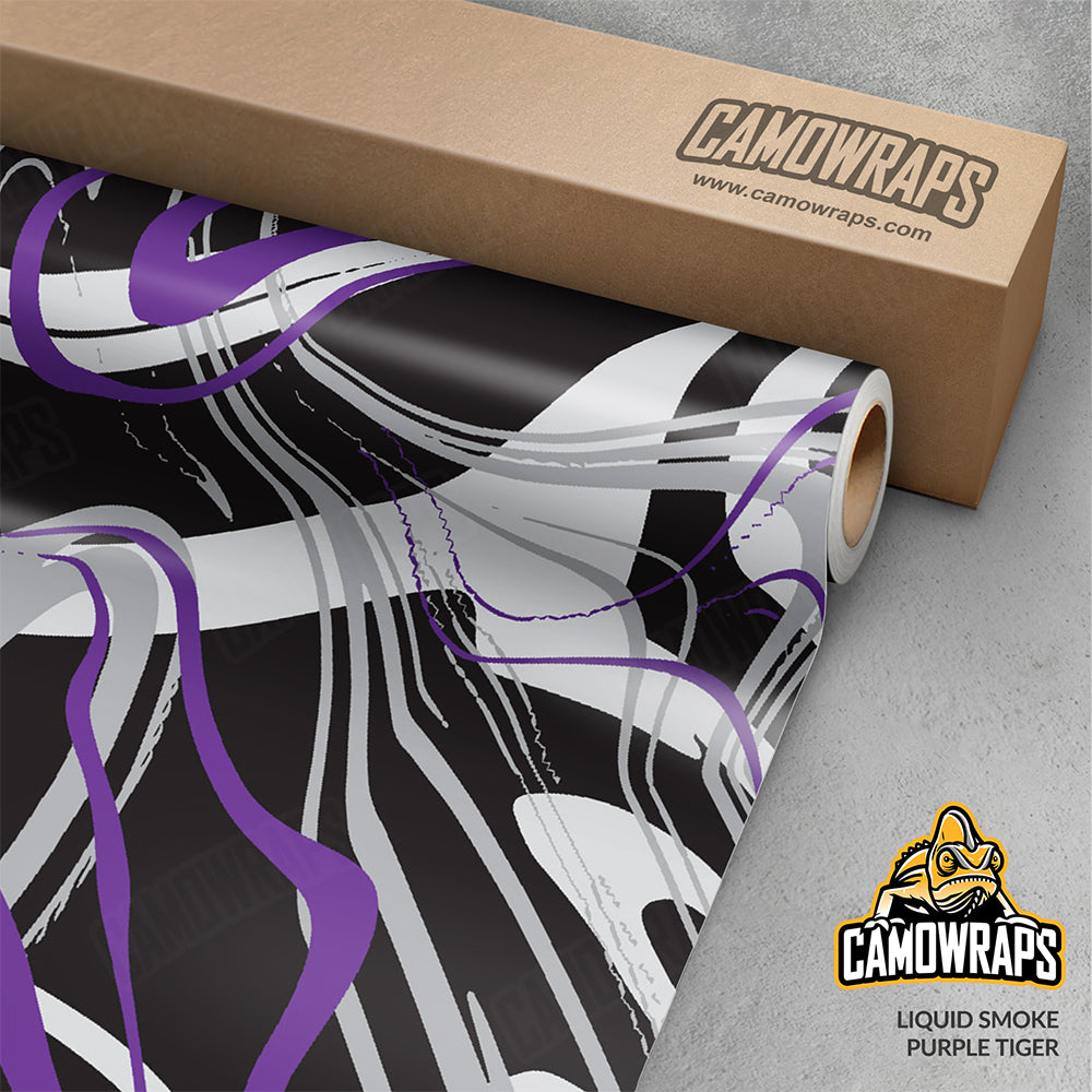 Liquid Smoke Purple Tiger Gun Skin Vinyl Wrap