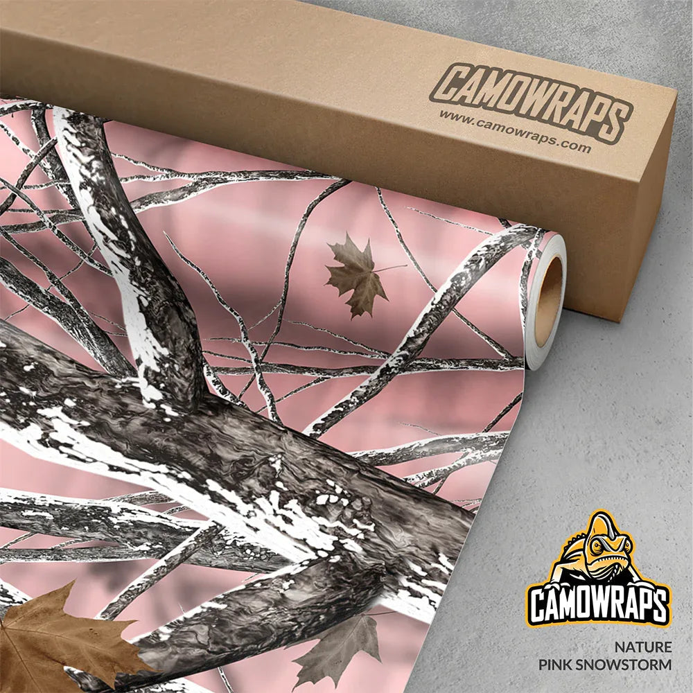 Nature Pink Snowstorm Vinyl Wrap | Blowout Stock | Avery Dennison Media | Satin Finish | 5ft x 5ft | 452362