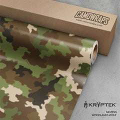 Nemesis Woodlands Wolf Gun Skin Vinyl Wrap