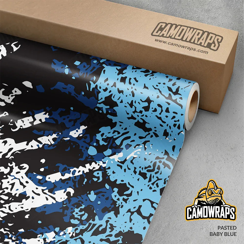 Pasted Baby Blue Gun Skin Vinyl Wrap